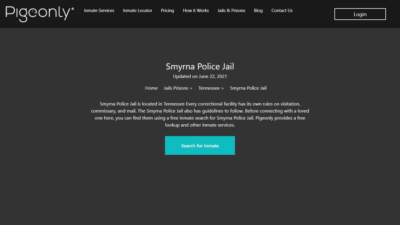 Smyrna Police Jail Inmate Search | Tennessee